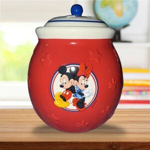 Disney Vintage farmhouse barn Red Cookie Jar art deco collectible cottage deco